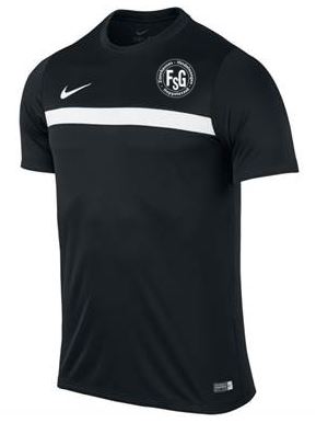 Nike Trainingsshirt Academy, Farbe: schwarz, mit FSG Logo, Größen: 116 – XXL, 19,90 Euro